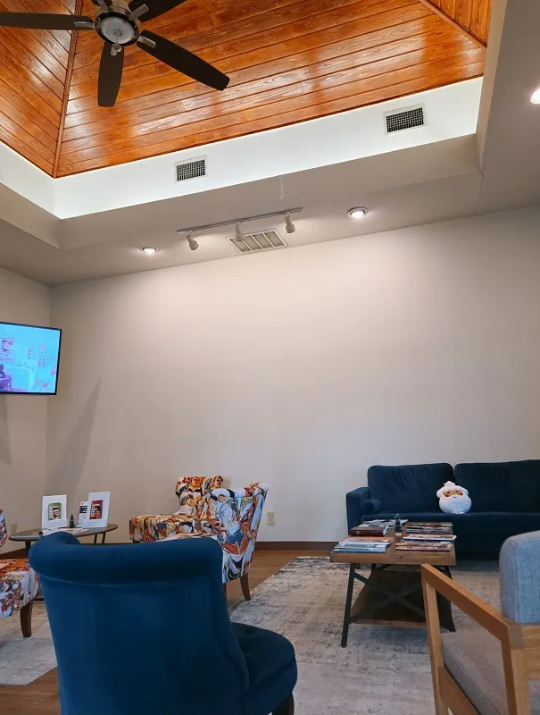 Seating area lobby of dental practice
